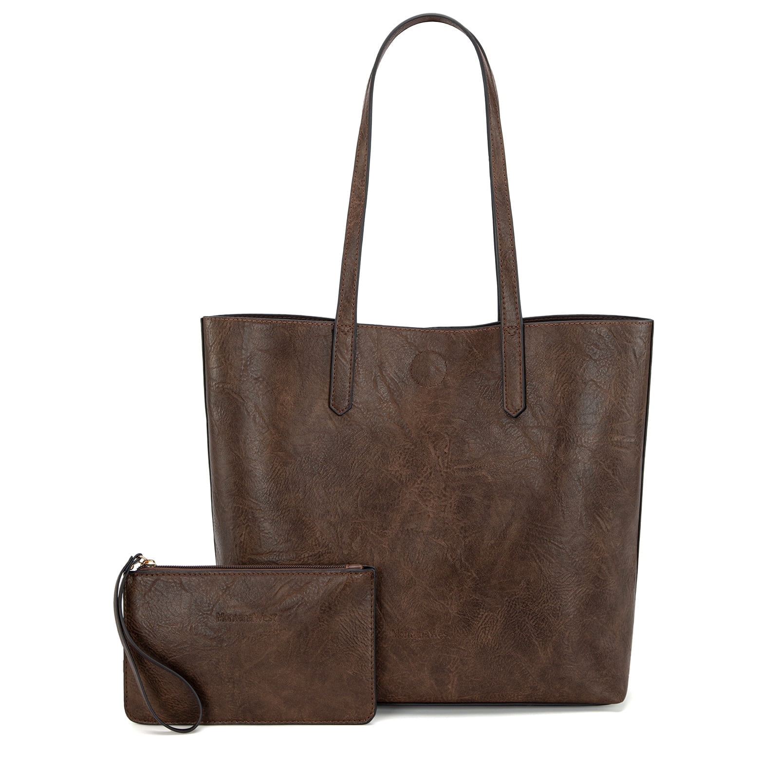 Montana West Tote Bag for Women Top Handle Purses and Handbags Soft Hobo, Coffee