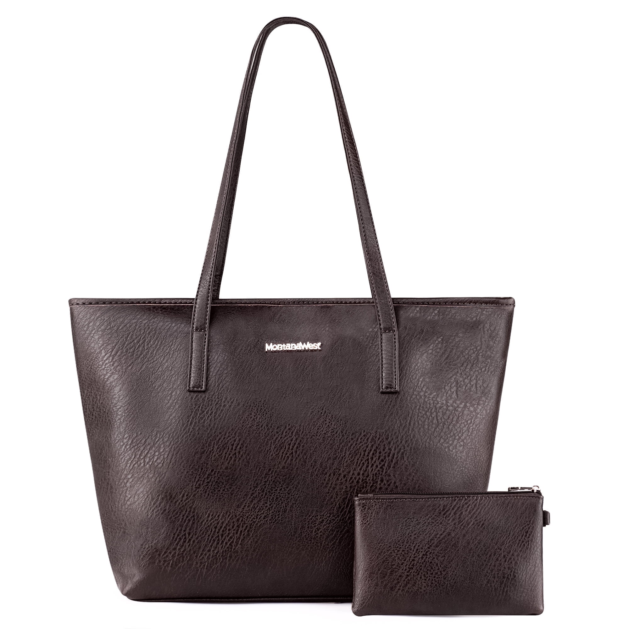 Montana West Tote Bags Vegan Leather Purses and Handbags for Women Top Handle Ladies Shoulder Bags, Coffee
