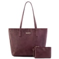 thumbnail image 1 of Montana West Tote Bags Vegan Leather Purses and Handbags for Women Top Handle Ladies Shoulder Bags, Burgundy, 1 of 7