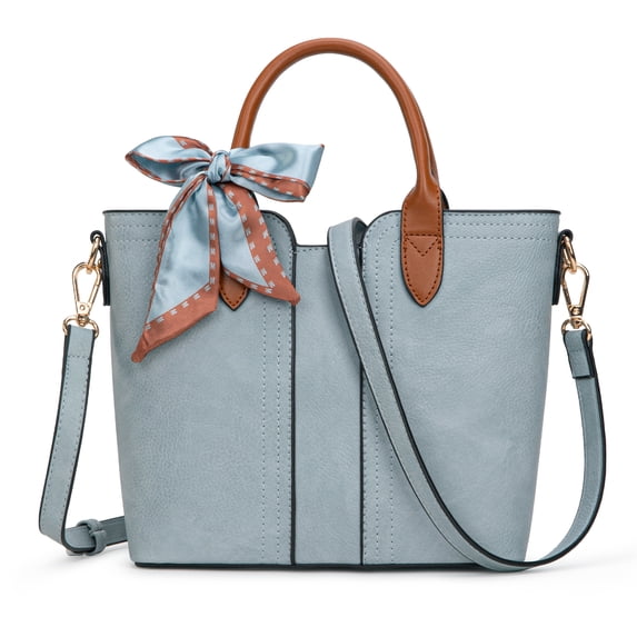 Montana West Tote Bags for Women Bow Crossbody Purses with Detachable Strap, Blue