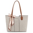 thumbnail image 1 of Montana West Tote Bags for Women Medium Top Handle Handbags with Scarf, Tan, 1 of 7