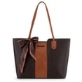 thumbnail image 1 of Montana West Tote Bags for Women Medium Top Handle Handbags with Scarf, Orange-Coffee, 1 of 7
