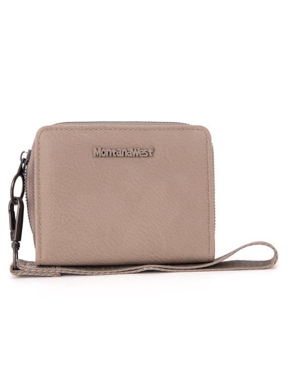 Small Wallet Woman with a Detachable Wristlet Brown Women's Wallet with Rfid Blocking Lining Minimalist Lightweight & Easy to Carry