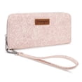thumbnail image 1 of Wrangler Wallets for Women Western Dual‑Zipper Wristlet Clutch Compact Card Organizer, Pink, 1 of 8