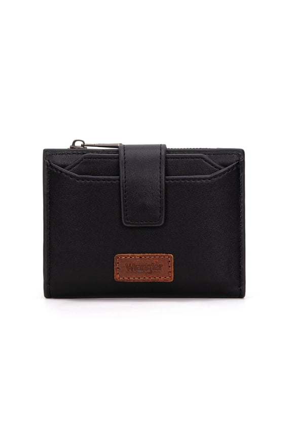 Wrangler Bifold Wallet Women Small RFID Blocking Wallet Women's Wallets with Removable ID,Black