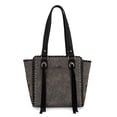 thumbnail image 1 of Montana West Western Tote Bag for Women Studded PU Leather Handbag with Fringe Tassel Fashion Medium Size Shoulder Purse Cowgirl Style Tote, Black, 1 of 6