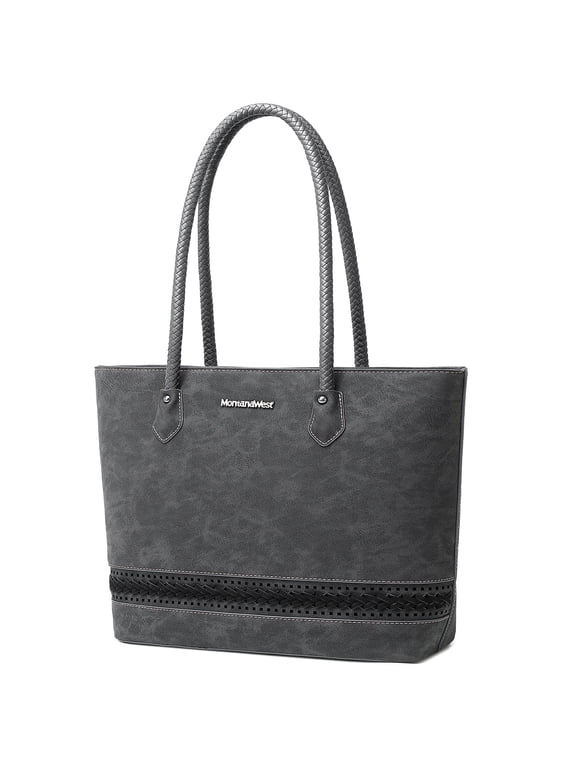 Woven Tote Bags for Women Medium Purses and Handbags, Black