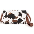 thumbnail image 1 of Wrangler Womens Wristlet Wallet RFID Blocking Bifold Clutch Credit Card Holder Purse with Crossbody Strap, Cow-Brown, 1 of 7