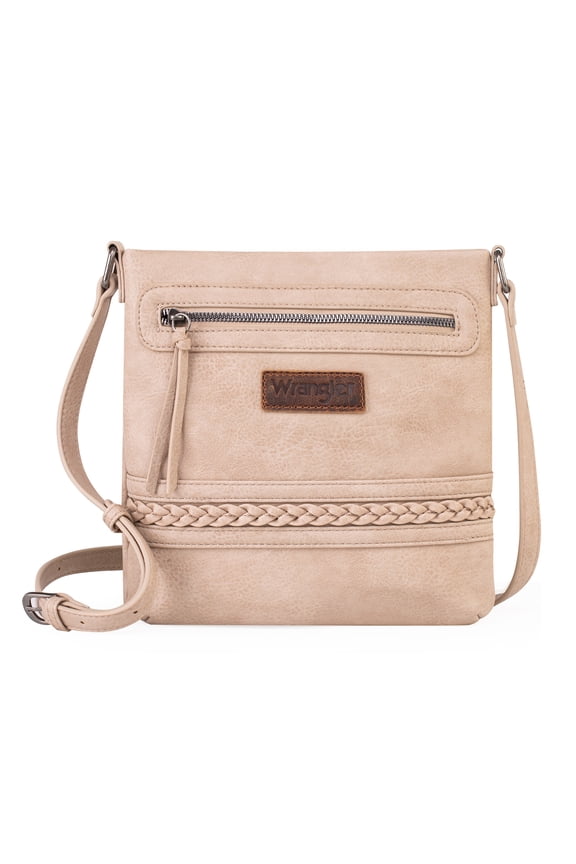 Wrangler Crossbody Bags for Women Western Hand Woven Satchel Purse, Beige