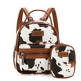 thumbnail image 1 of Wrangler Mini Backpack Cute Cow Print Backpack Purse for Women, Brown, 1 of 7