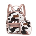 thumbnail image 1 of Wrangler Mini Backpack Cute Cow Print Backpack Purse for Women, Pink, 1 of 7
