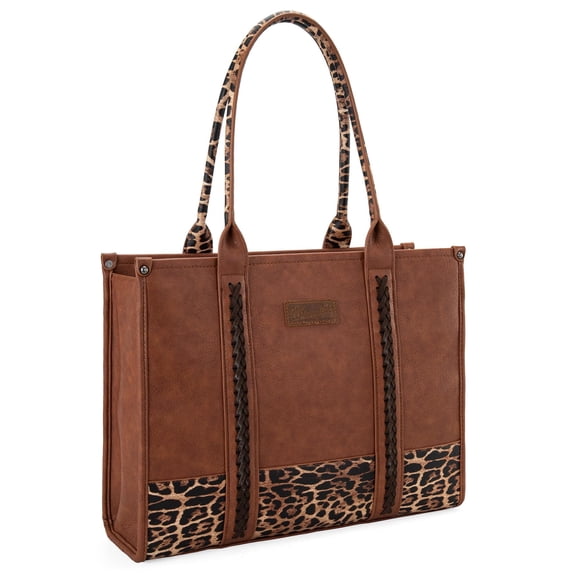 Wrangler Tote Bags for Women Top-handle Handbags and Purses for Women, Lepard