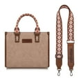 thumbnail image 1 of Wrangler Tote Bag for Women Western Retro Purse Top Handle Handbags with Aztec Strap, khaki, 1 of 8