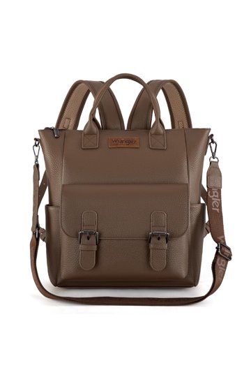 Womens Medium Backpack Convertible Brown Khaki ALTOSY Convertible Backpack Purse main image 4