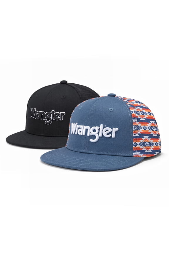 Wrangler Baseball Cap Hat Set Unisex Trucker Hat for Men and Women Breathable Mesh Adjustable Snapback Cap Outdoor Sports, Jean-Black