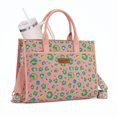 thumbnail image 1 of Wrangler Leopard Tote bag with Cup Holder Laptop Tote 15.6 Inch Work Bag, Leopard Pink, 1 of 7