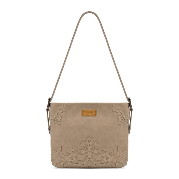 Wrangler Hobo Shoulder Bag for Women Western Crossbody Purse Large Capacity with Adjustable Strap, Khaki