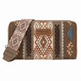 thumbnail image 1 of Wrangler Wristlet Western Wallet Boho Aztec Credit Card Holder for Women, Coffee, 1 of 7