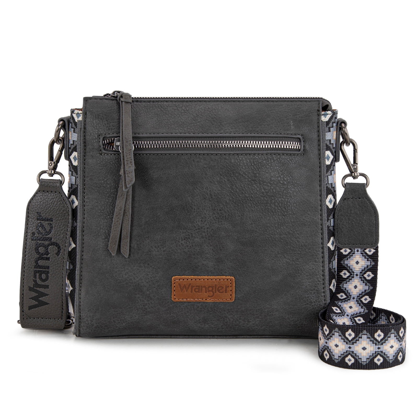 Wrangler Aztec Crossbody Bags Boho Shoulder for Women, Black
