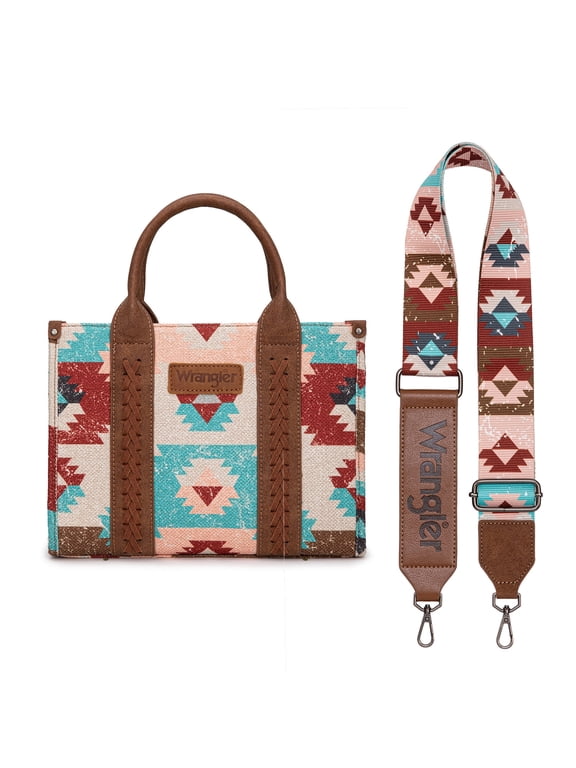 Women's Wrangler Purse - Stylish Western Aztec Tote Bag with Guitar Strap Boho Chic Design for Every Occasion, Brown