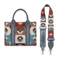 thumbnail image 1 of Montana West Women's Wrangler Purse - Stylish Western Aztec Tote Bag with Guitar Strap Boho Chic Design for Every Occasion, Jean, 1 of 7
