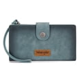 thumbnail image 1 of Wrangler Wallets Women Small Wristlet Wallets, Card Cases & Money Organizers Wallet Bifold with Phone Pocket and Rfid Lining, Jean, 1 of 6