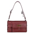 thumbnail image 1 of Wrangler Y2K Purse Small Shoulder Bag for Women Stylish Western Design with Detachable Charms Multiple Pockets, Burgundy, 1 of 6