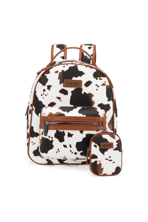 Wrangler Mini Backpack Cute Cow Print Backpack Purse for Women