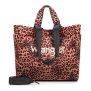 Wrangler Large Tote Bag for Women Designer Leopard Print Purse for Travel Work Gym, Pink