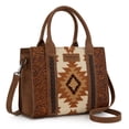 thumbnail image 1 of Montana West Wrangler Aztec Tote Bag for Women Western Shoulder Purse Stylish Top Handle Handbag, Brown, 1 of 7