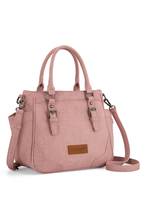 Wrangler Tote Bags for Women Medium Crossbody Purses Designer Top Handle Handbags, Pink
