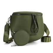 Crossbody Bags Bum Bag for Women Large Sling Bag with Adjustable Strap and Coin Purse, Dark Green