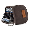 thumbnail image 1 of Wrangler Small Keychain Wallet for Women RFID Blocking Card Holder Floral Coin Purse, Coffee, 1 of 7