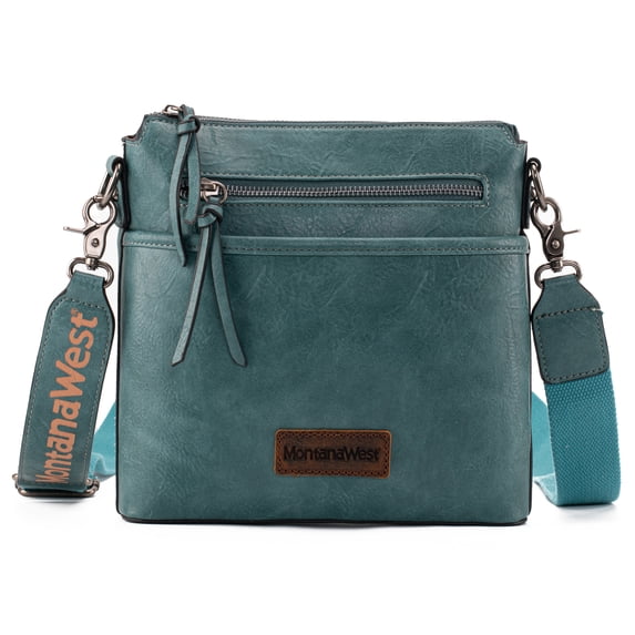 Montana West Crossbody Bag for Women Multi Pocket Cross Body Bag Purses with Guitar Strap, Turquoise