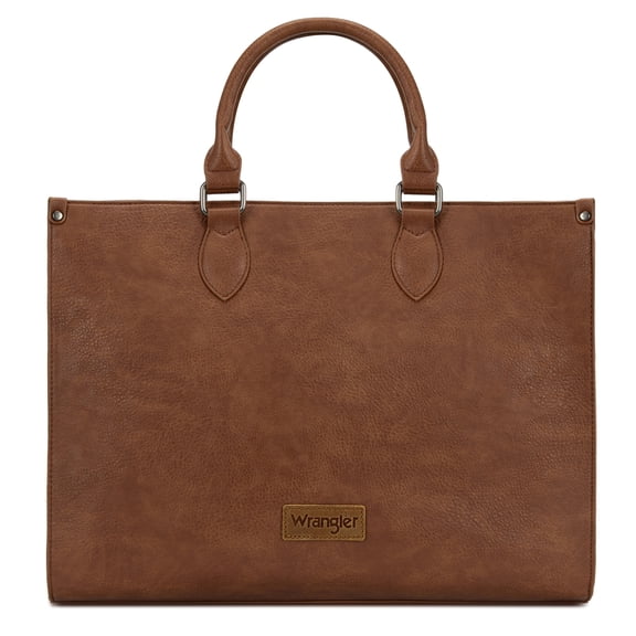 Wrangler Women Western Bag Laptop Shoulder Handbags for Work Travel Casual, Brown