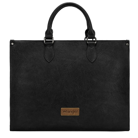 Wrangler Women Western Bag Laptop Shoulder Handbags for Work Travel Casual, Black