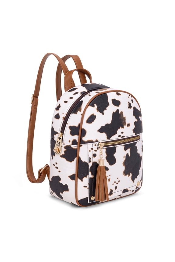Purse Medium Backpack for Women Anti Theft Backpacks with Secured Zipper, COW-Brown