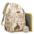 thumbnail image 1 of Wrangler Diaper Bag Backpack Western Backpack Purses with Changing Pad and Pacifier Case, Cow-Brown, 1 of 9