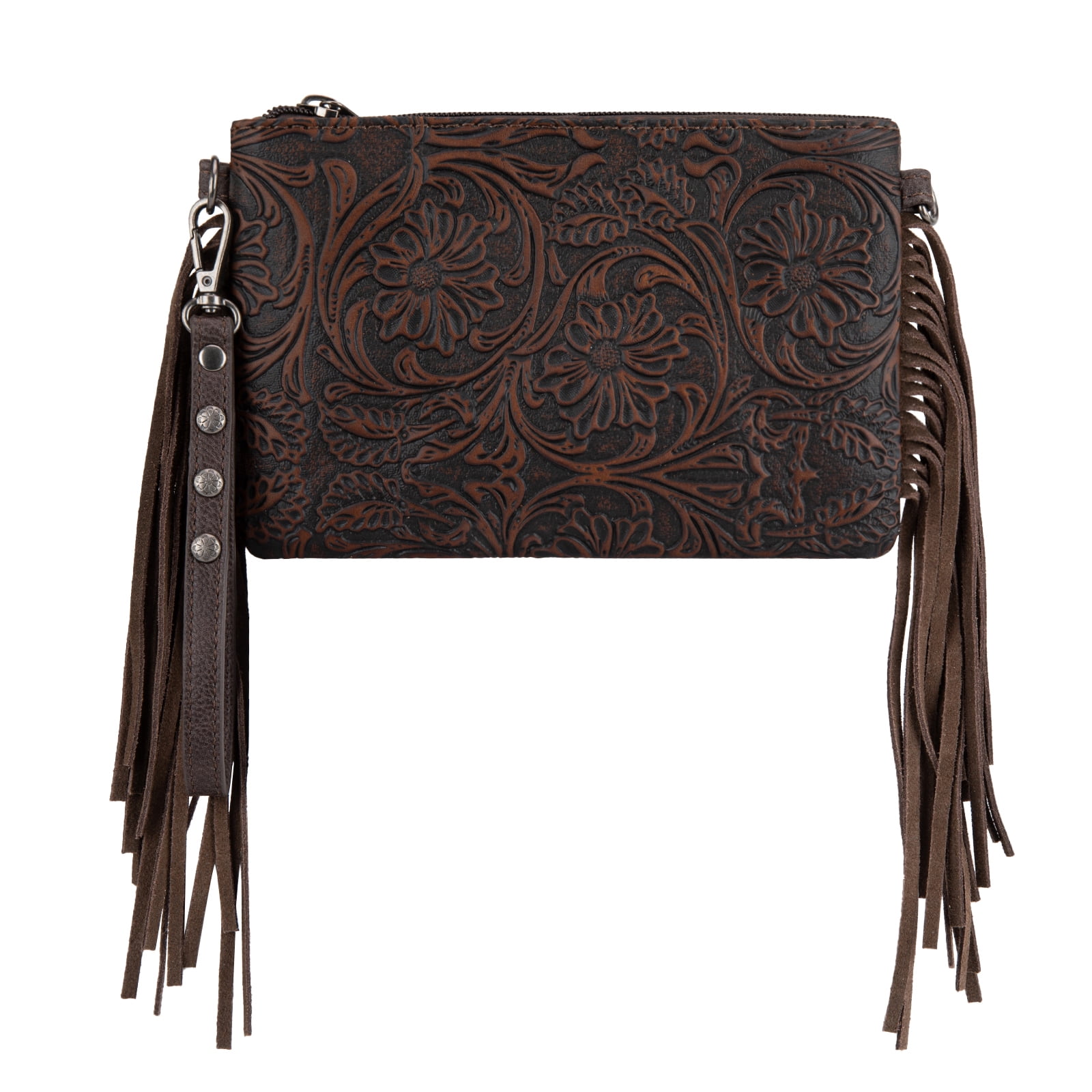 Montana West Western Purse for Women Stylish Crossbody Bag Versatile Wristlet Clutch Purse, Coffee