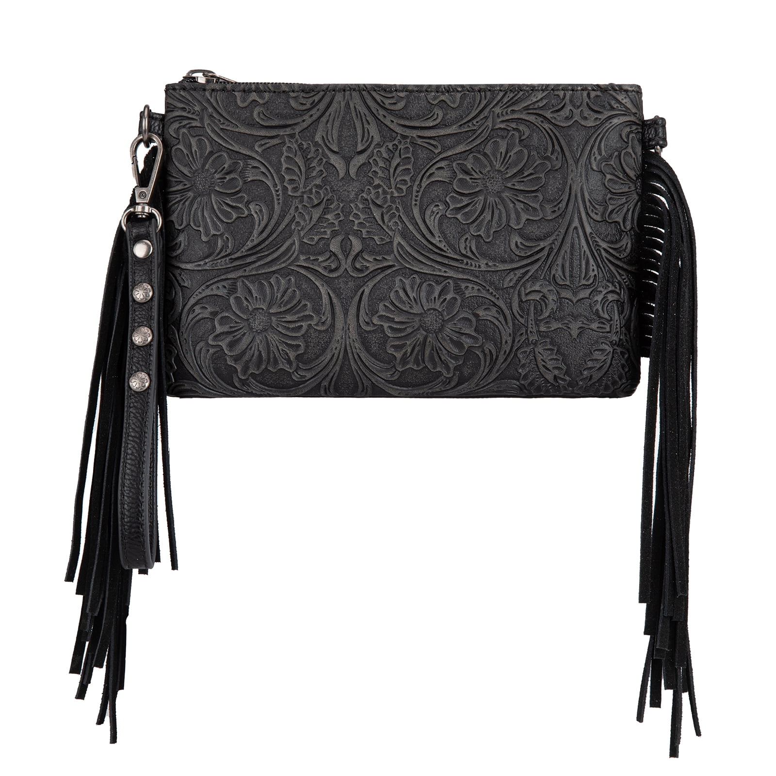 Montana West Western Purse for Women Stylish Crossbody Bag Versatile Wristlet Clutch Purse, Black