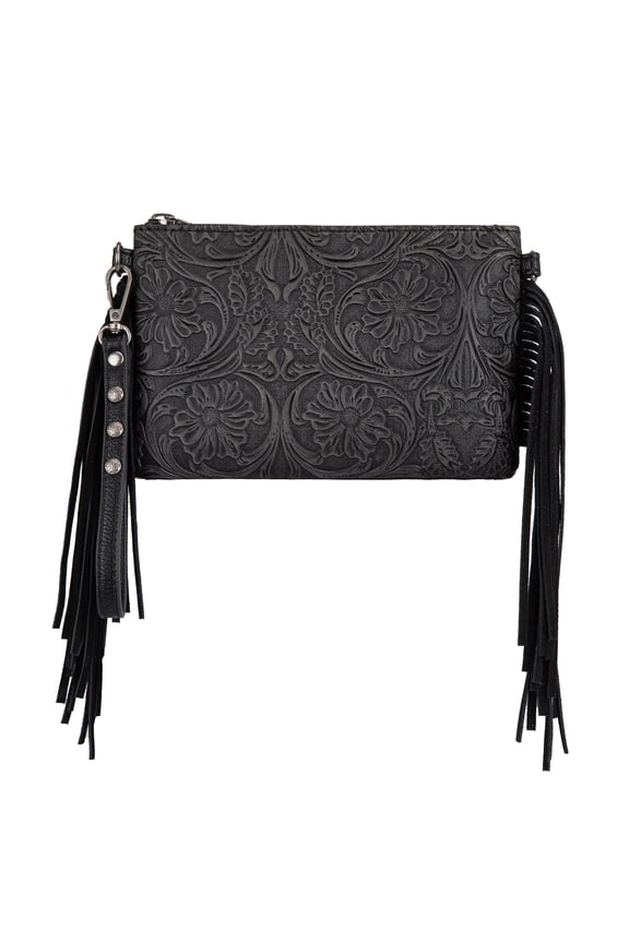 Western Purse for Women Stylish Crossbody Bag Versatile Wristlet Clutch Purse, Black