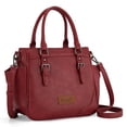 thumbnail image 1 of Wrangler Tote Bags for Women Medium Crossbody Purses Designer Top Handle Handbags, Burgundy, 1 of 6