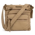 thumbnail image 1 of Montana West Crossbody Bag for Women Multi Pocket Shoulder Bags Medium Travel Purses Ultra Soft Washed Leather, Beige, 1 of 7