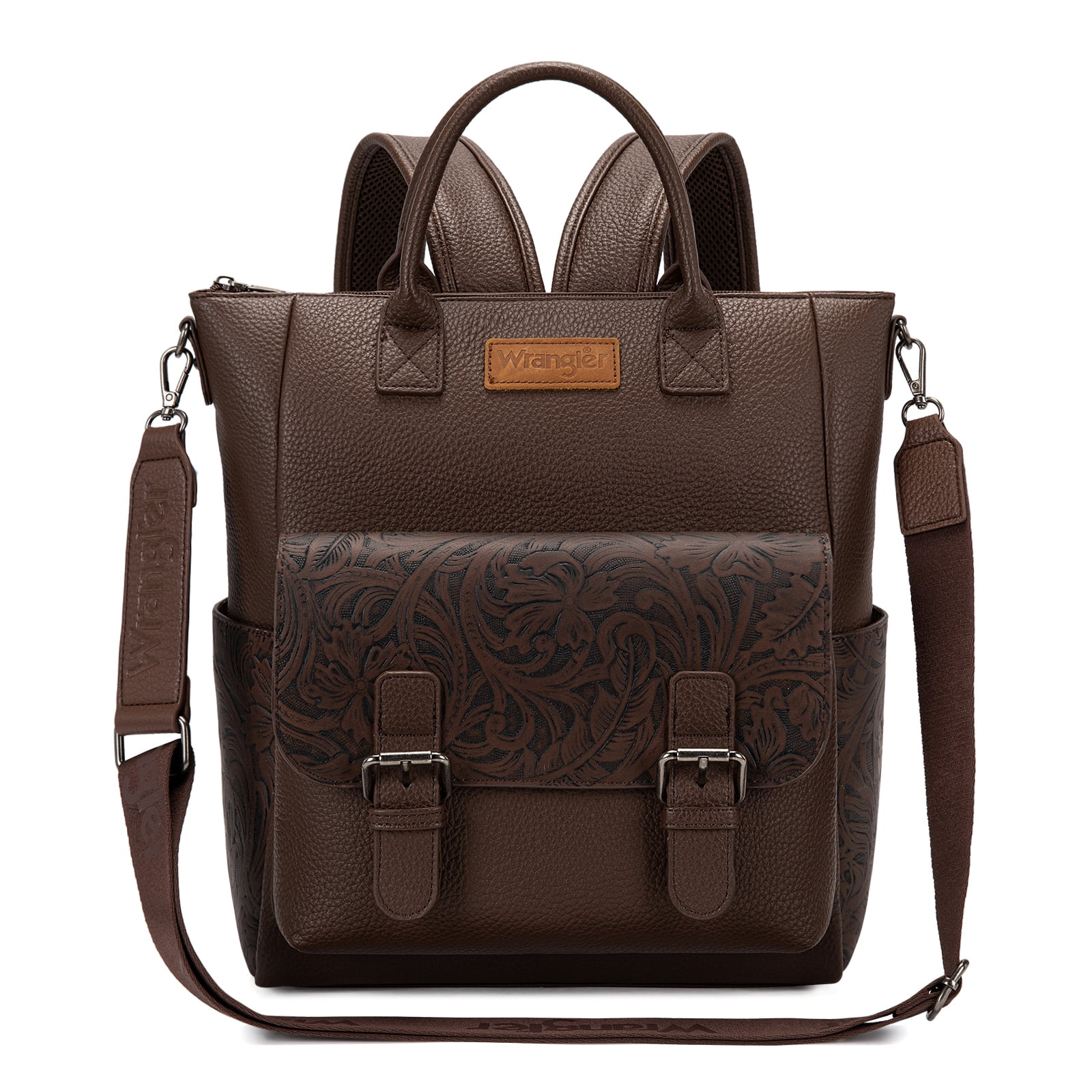 Wrangler Convertible Backpack Crossbody tote Bag Brown NWT NWT Wrangler Convertible Backpack - Coffee Brown main image 2