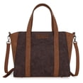 thumbnail image 1 of Wrangler Color Block Tote Bag for Women - Stylish Large Shoulder Purse and Handbag, Coffee, 1 of 7