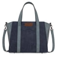 thumbnail image 1 of Wrangler Color Block Tote Bag for Women - Stylish Large Shoulder Purse and Handbag, Navy, 1 of 7
