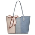 thumbnail image 1 of Montana West Tote Bags for Women Medium Top Handle Handbags with Scarf, Beige-Jean, 1 of 9