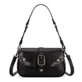 thumbnail image 1 of Wrangler Purse for Women Stylish Shoulder Bag Handbag Crossbody Bag Trendy Western Design Durable Leather, Black, 1 of 7