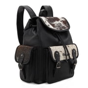Wrangler Backpack Purse for Women Men Floral Tooled Designer Travel Bags, Black
