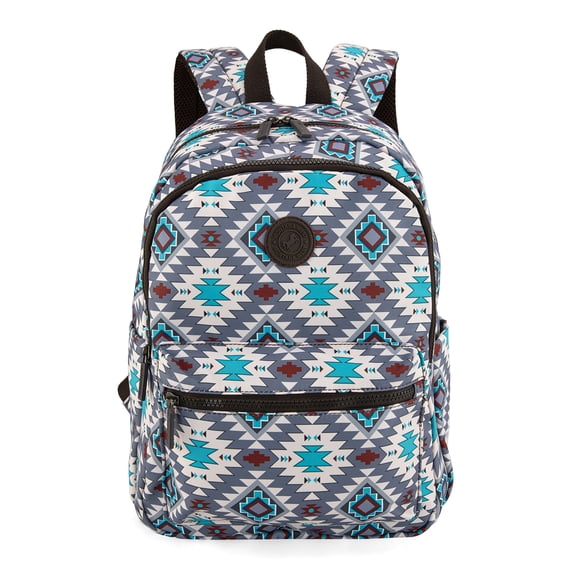 Montana West Women Backpack Western Print Laptop Purse Boho Aztec Casual Daypack, Aztec Gray